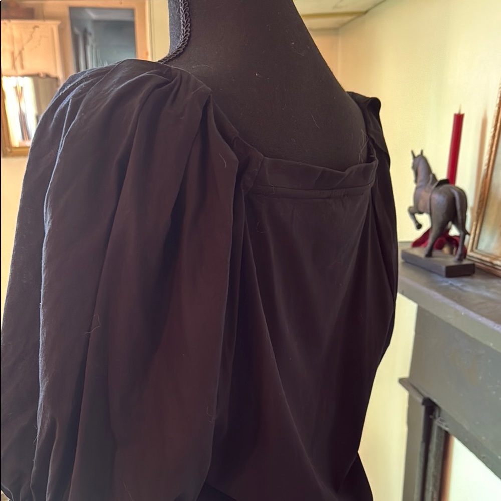 Ann Taylor Black Puff Sleeve Blouse - Picture 4 of 4